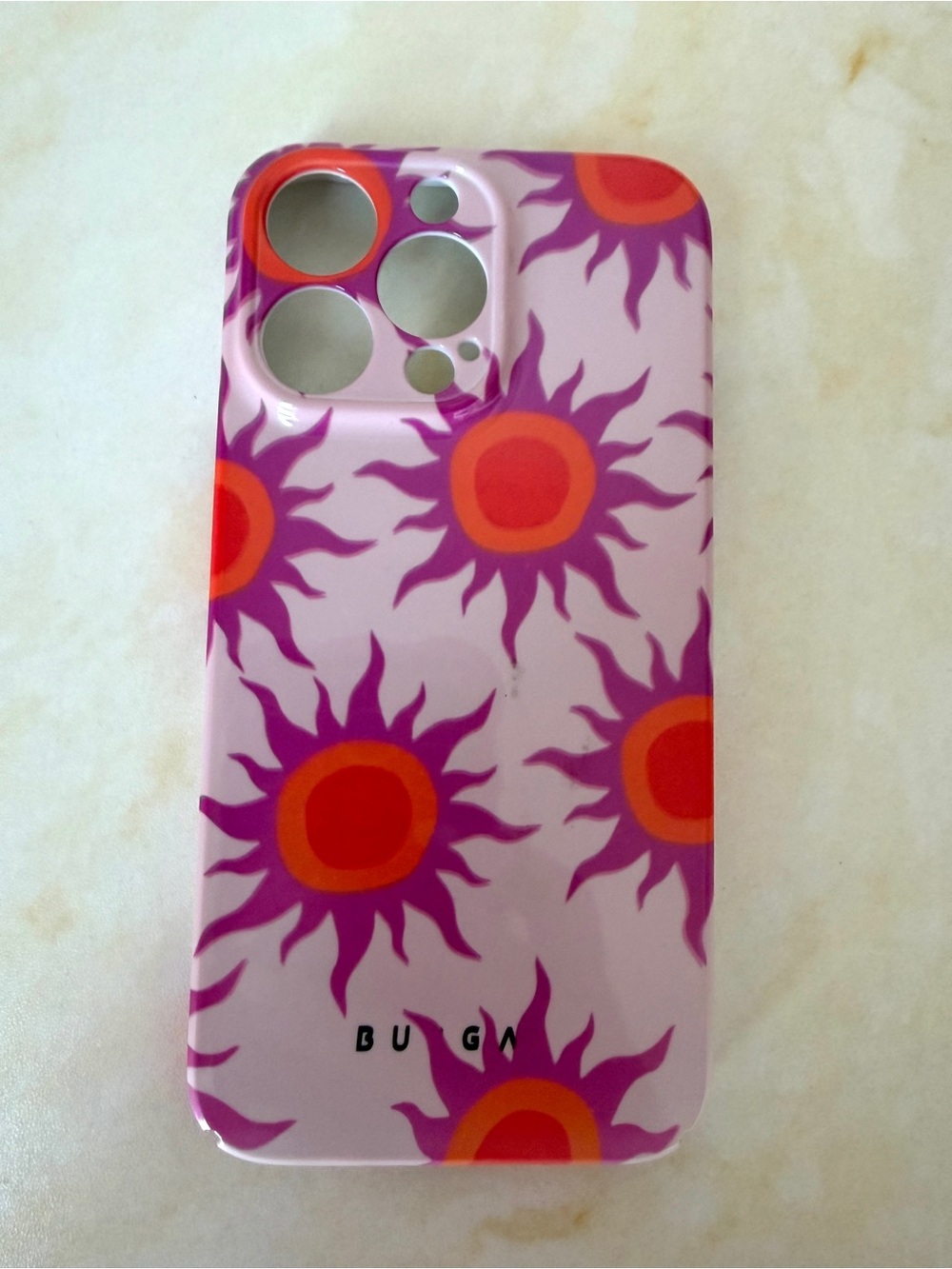 Pink Sun Print iPhone 13 Pro Case